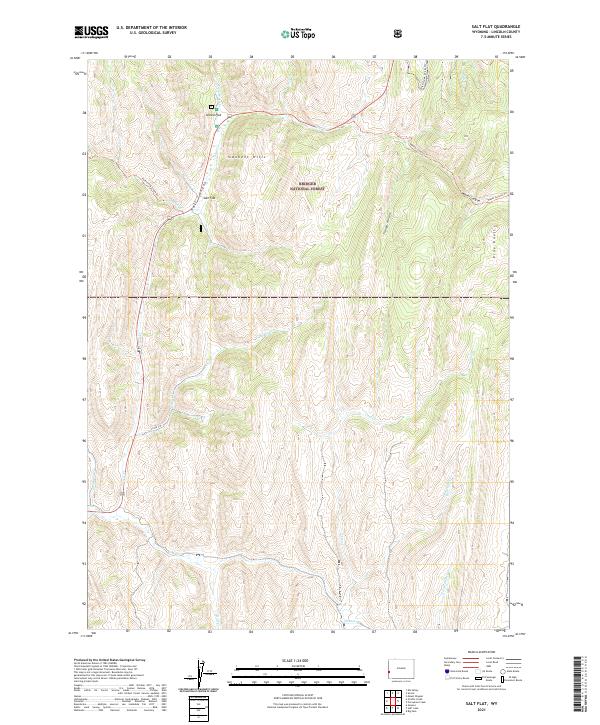 USGS US Topo 7.5-minute map for Salt Flat WY 2021