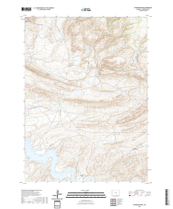 USGS US Topo 7.5-minute map for Schneider Ridge WY 2021