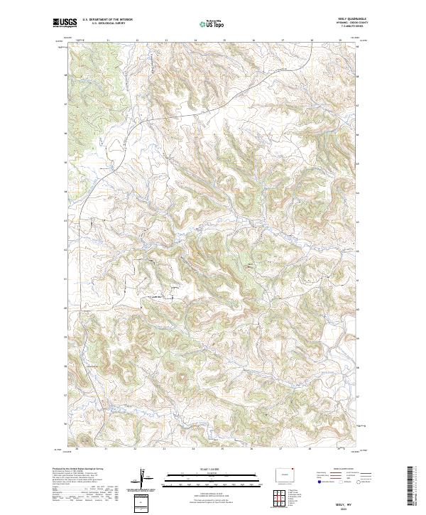 US Topo 7.5-minute map for Seely WY