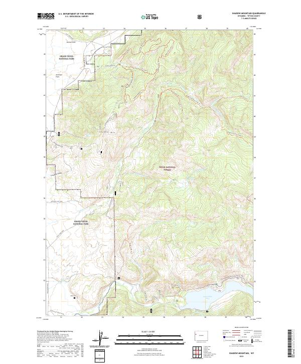 USGS US Topo 7.5-minute map for Shadow Mountain WY 2021