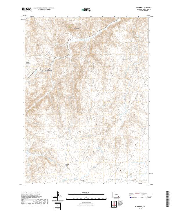 USGS US Topo 7.5-minute map for Sheep Rock WY 2021