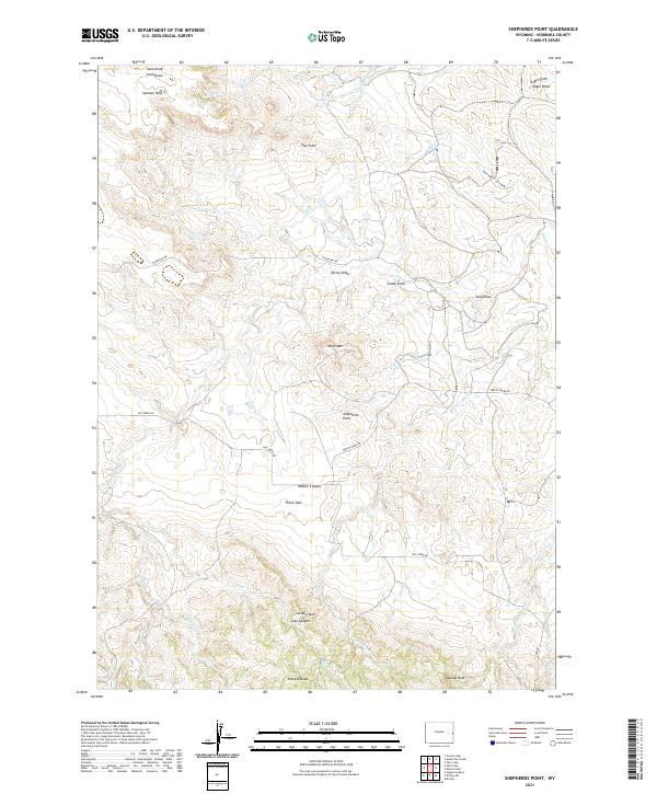 USGS US Topo 7.5-minute map for Shepherds Point WY 2021