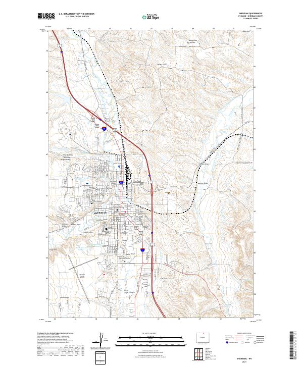 US Topo 7.5-minute map for Sheridan WY