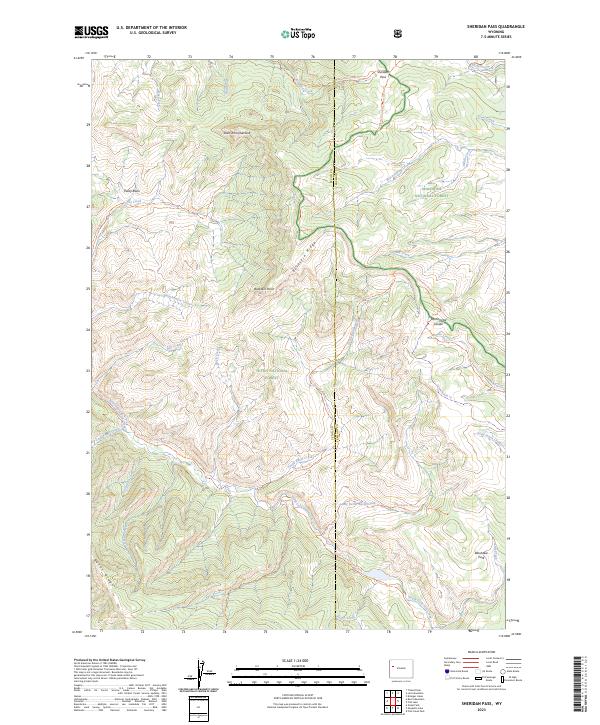 US Topo 7.5-minute map for Sheridan Pass WY