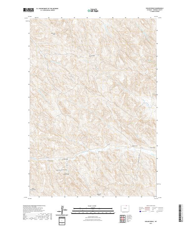 US Topo 7.5-minute map for Shuler Draw WY