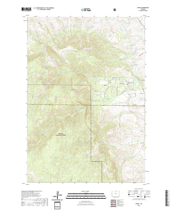 US Topo 7.5-minute map for Story WY