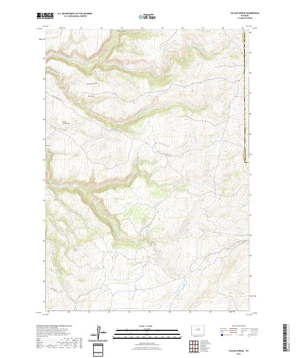 USGS US Topo 7.5-minute map for Tallon Spring WY 2021