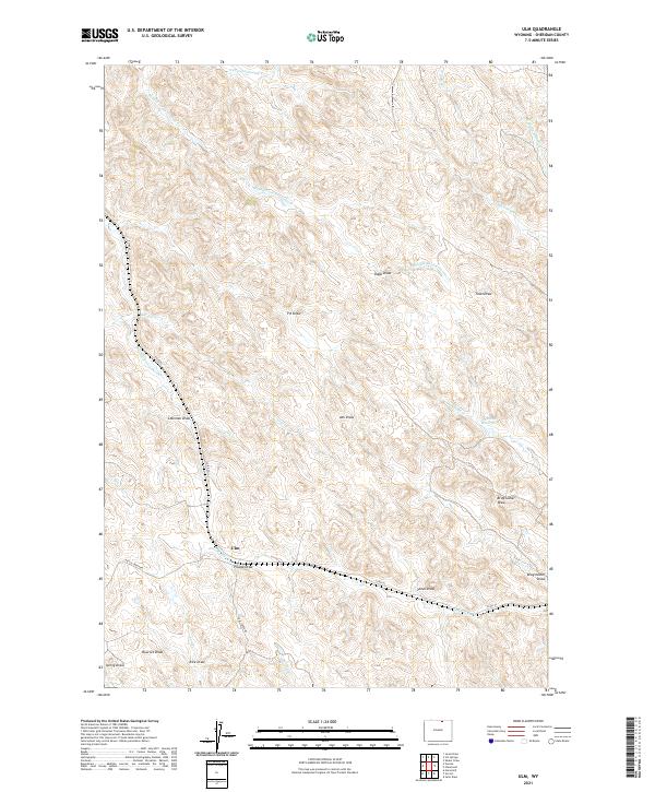 USGS US Topo 7.5-minute map for Ulm WY 2021