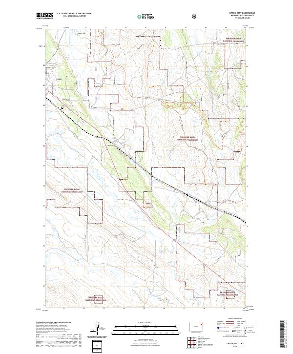 USGS US Topo 7.5-minute map for Upton East WY 2021