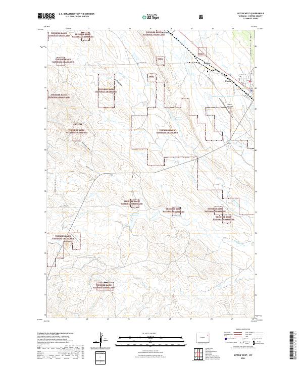 USGS US Topo 7.5-minute map for Upton West WY 2021