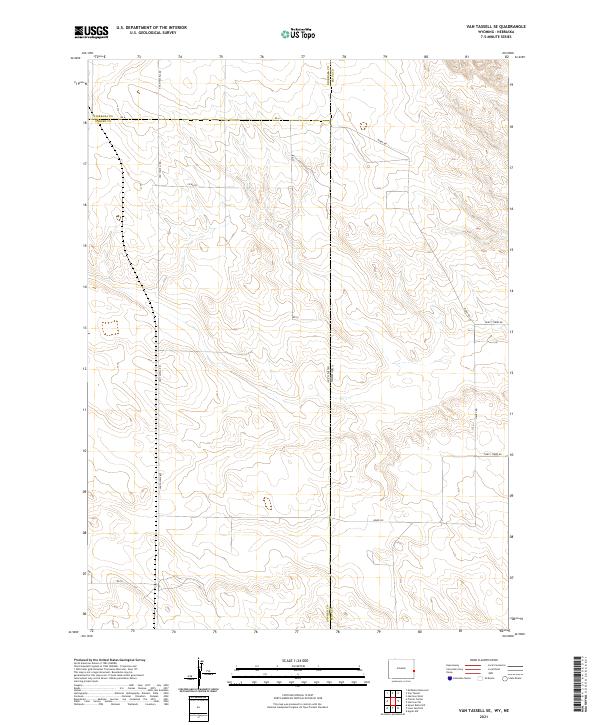 USGS US Topo 7.5-minute map for Van Tassell SE WYNE 2021