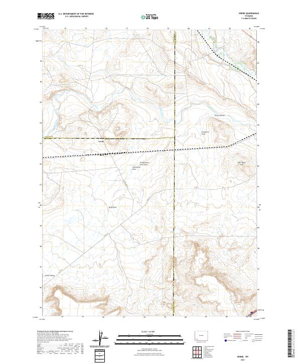 USGS US Topo 7.5-minute map for Verne WY 2021