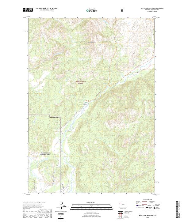 USGS US Topo 7.5-minute map for Whetstone Mountain WY 2021