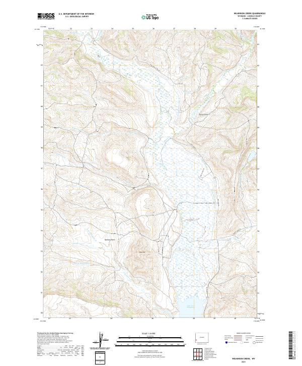 USGS US Topo 7.5-minute map for Wilkinson Creek WY 2021