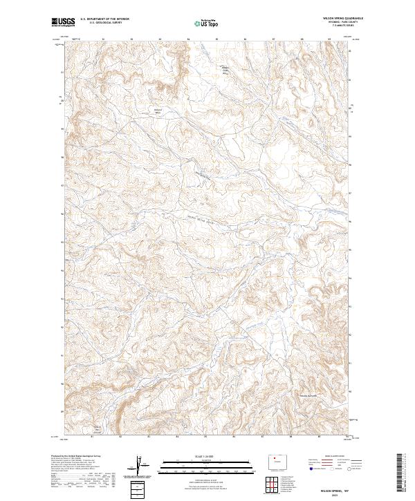 US Topo 7.5-minute map for Wilson Spring WY