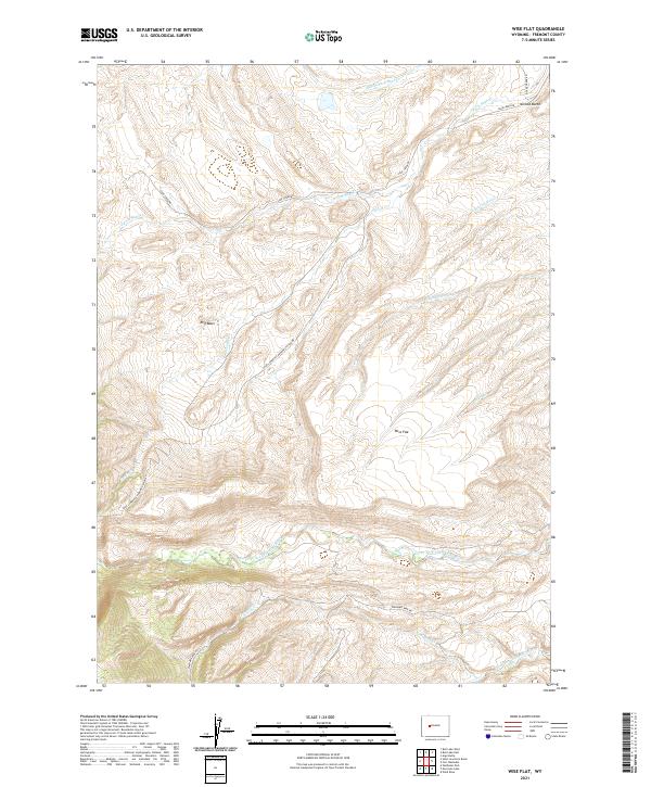 USGS US Topo 7.5-minute map for Wise Flat WY 2021