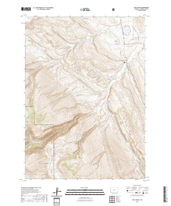 USGS US Topo 7.5-minute map for Wolf Point WY 2021