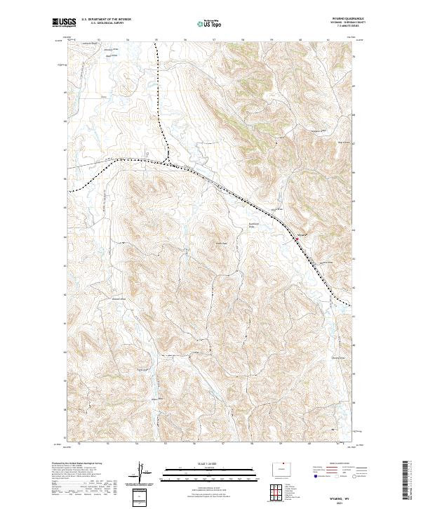 US Topo 7.5-minute map for Wyarno WY