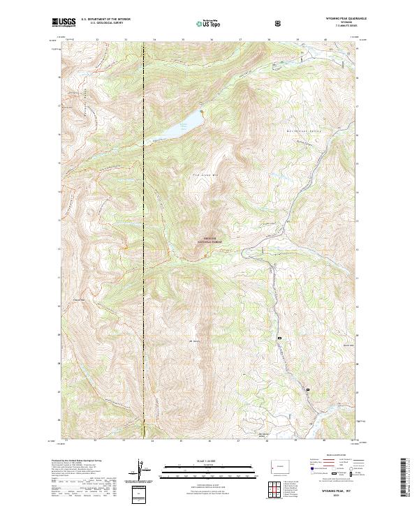 USGS US Topo 7.5-minute map for Wyoming Peak WY 2021