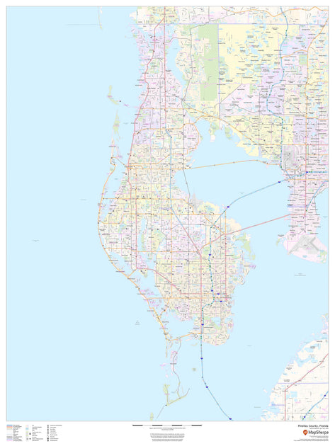 Pinellas County Wall Map – American Map Store