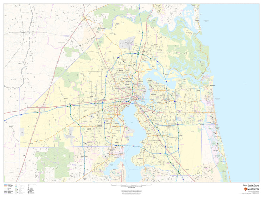 Duval County Wall Map – American Map Store