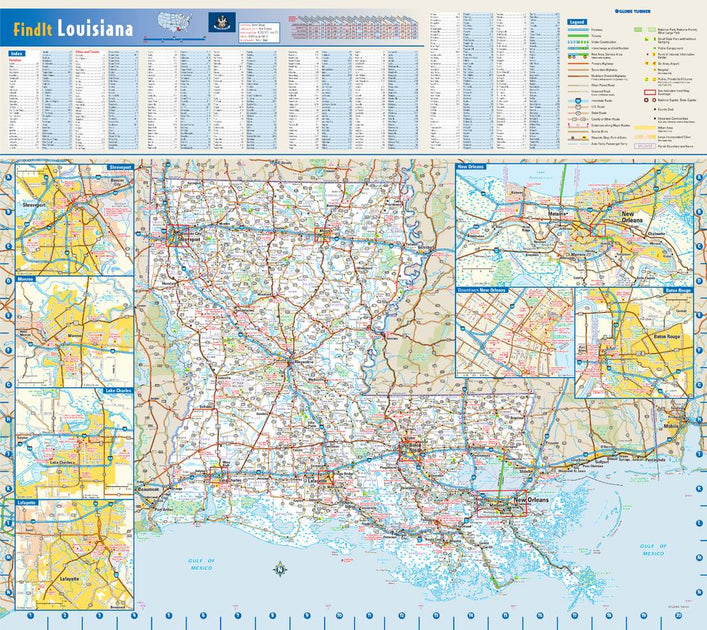 Louisiana Wall Map by Globe Turner – American Map Store