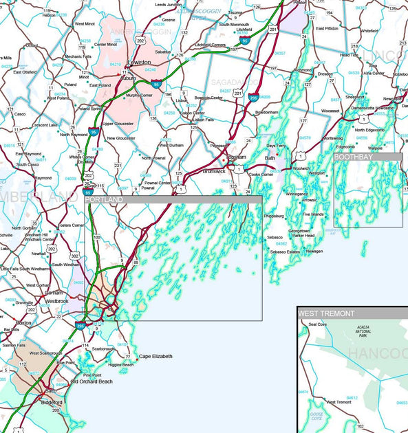 Premium Style Wall Map Of Maine By Market Maps American Map Store   MEWM004 3 1200x630 