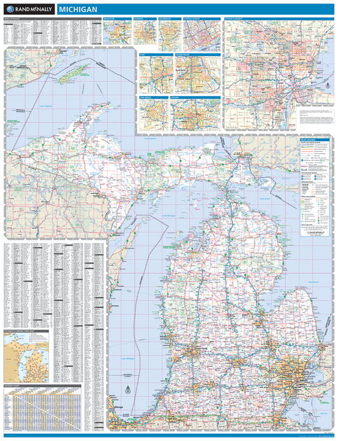 Michigan: Wall Maps – Tagged 