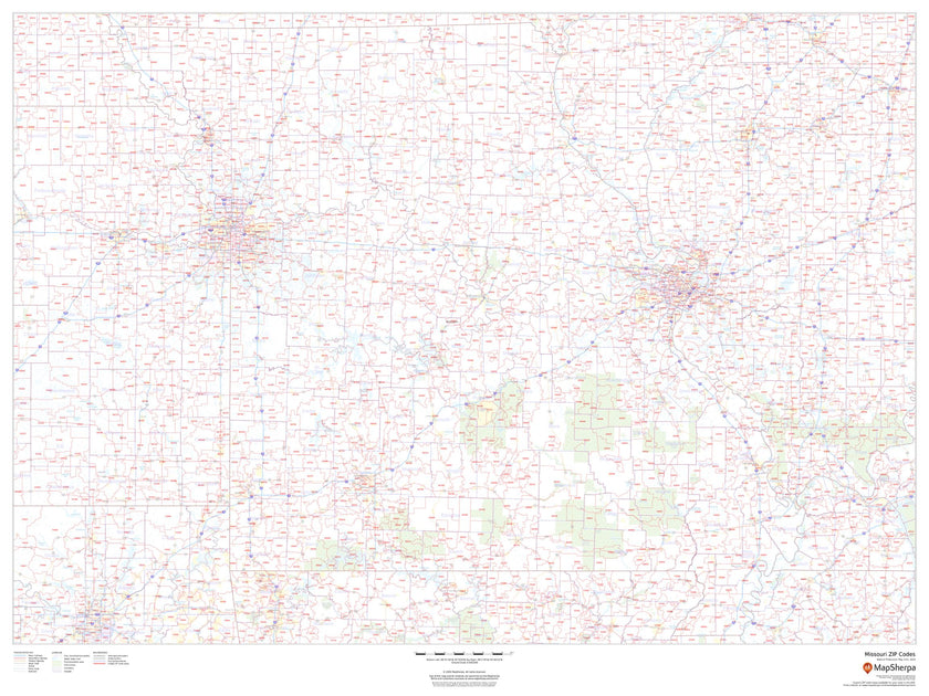 Missouri Zip Code Map American Map Store